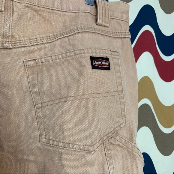 Jesse Jones Washed Duck Canvas Work Shorts size 35 Reg - Picture 9 of 9